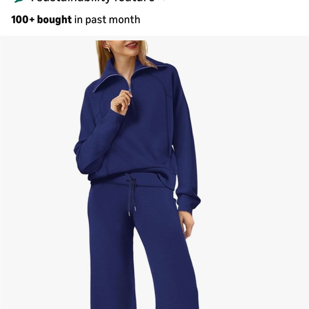 Very soft! Women's Navy Blue Medium Lounge Set NWOT